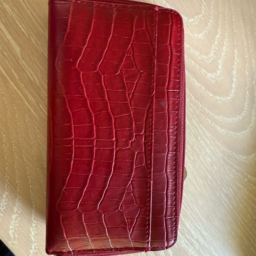 NWT: Red leather wallet